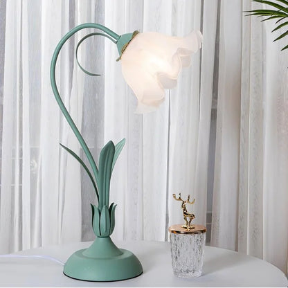 Vintage Adjustable Flower Table Lamp Metal Design
