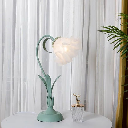 Vintage Adjustable Flower Table Lamp Metal Design