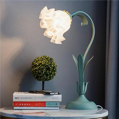 Vintage Adjustable Flower Table Lamp Metal Design