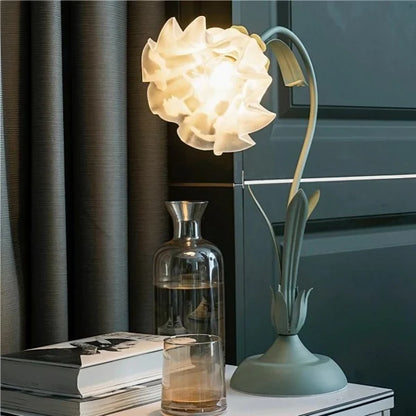 Vintage Adjustable Flower Table Lamp Metal Design