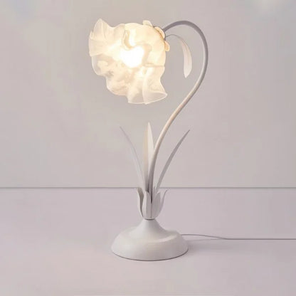 Vintage Adjustable Flower Table Lamp Metal Design