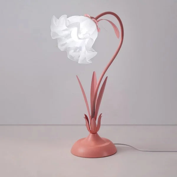 Vintage Adjustable Flower Table Lamp Metal Design