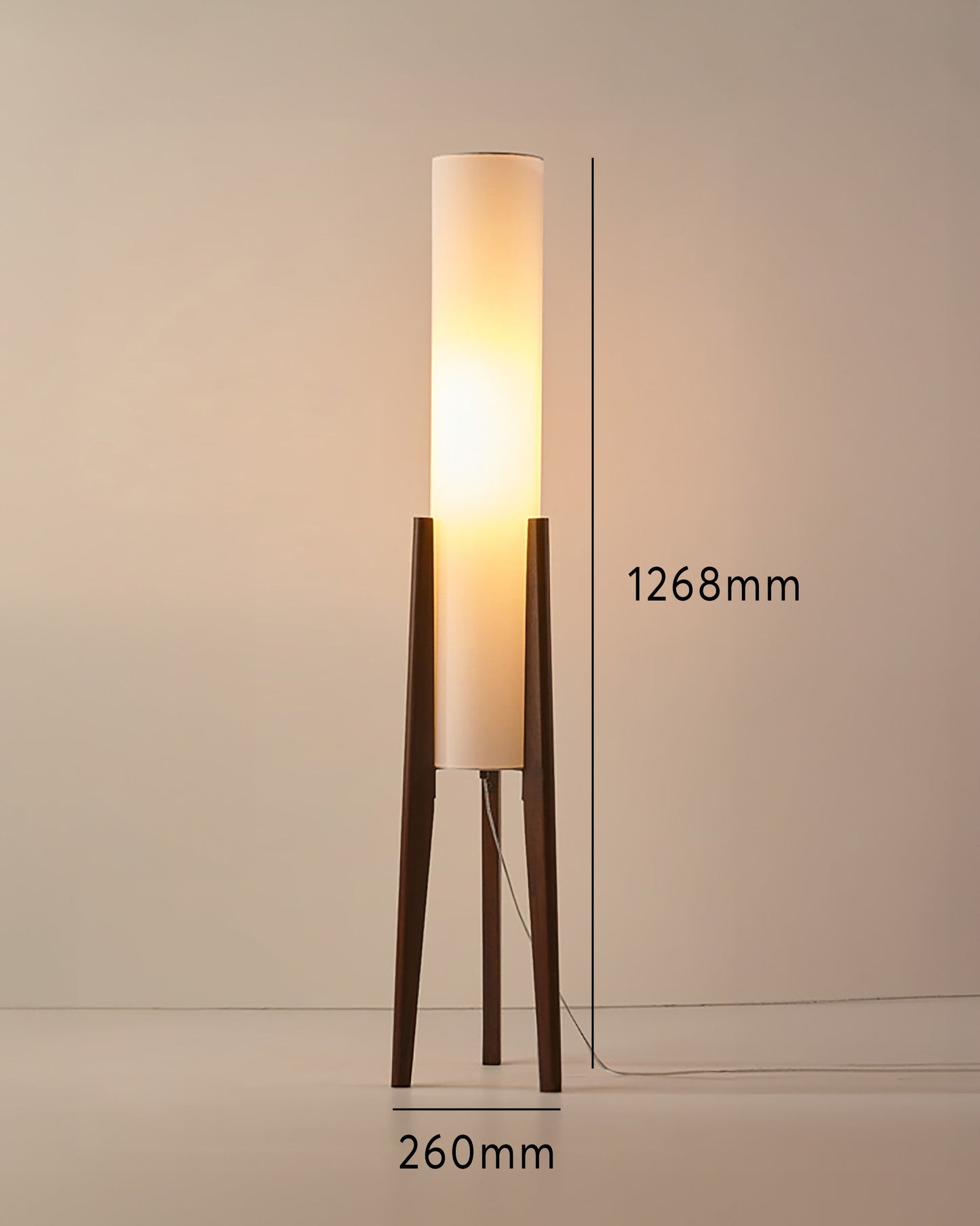 Walnut Solid Wood Nordic Floor Lamp
