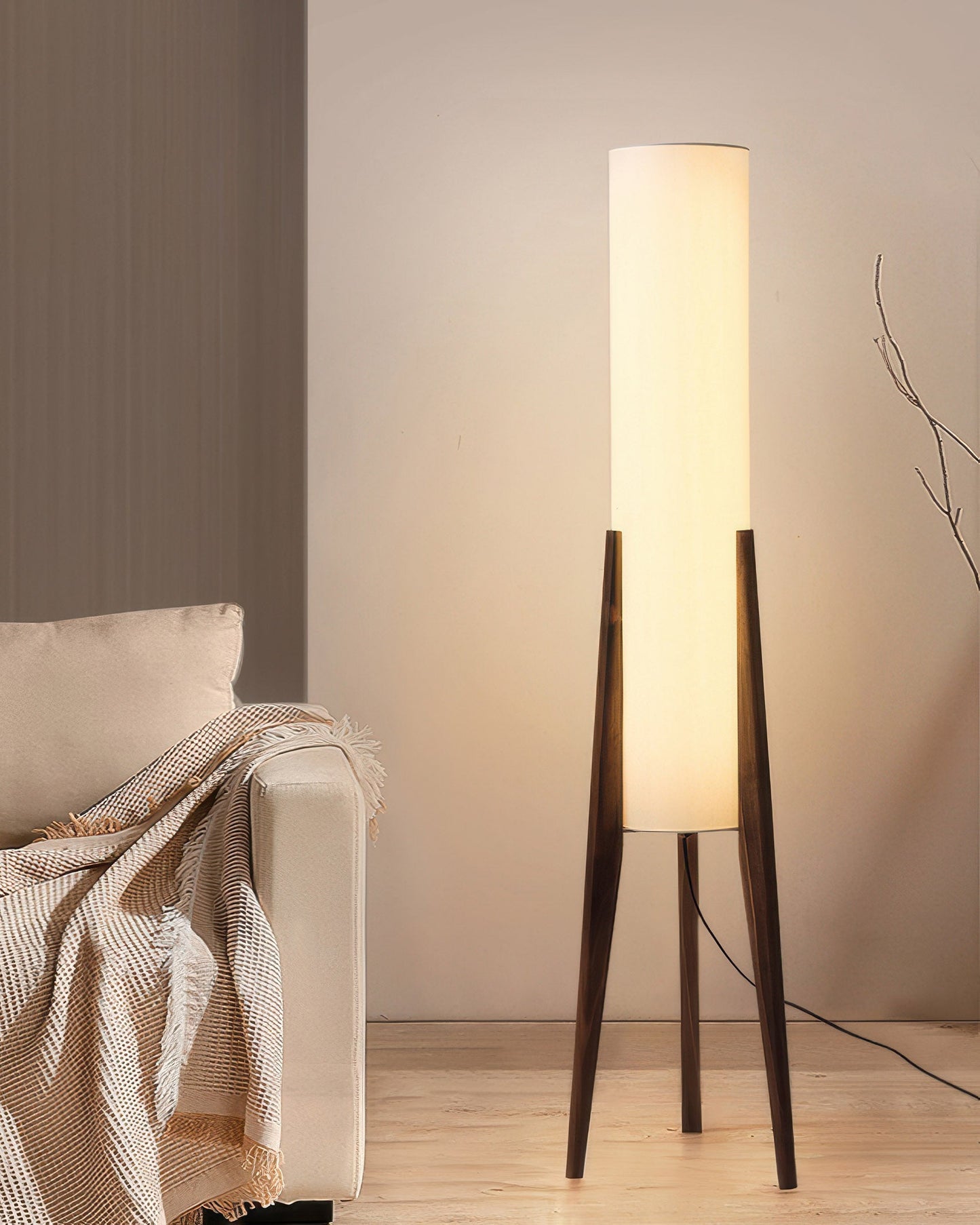 Walnut Solid Wood Nordic Floor Lamp